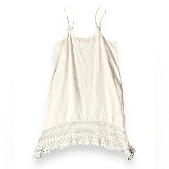 La Blanca Linen Crochet Hem Dress - Picture 1 of 3